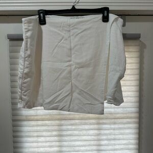 Linen white skort